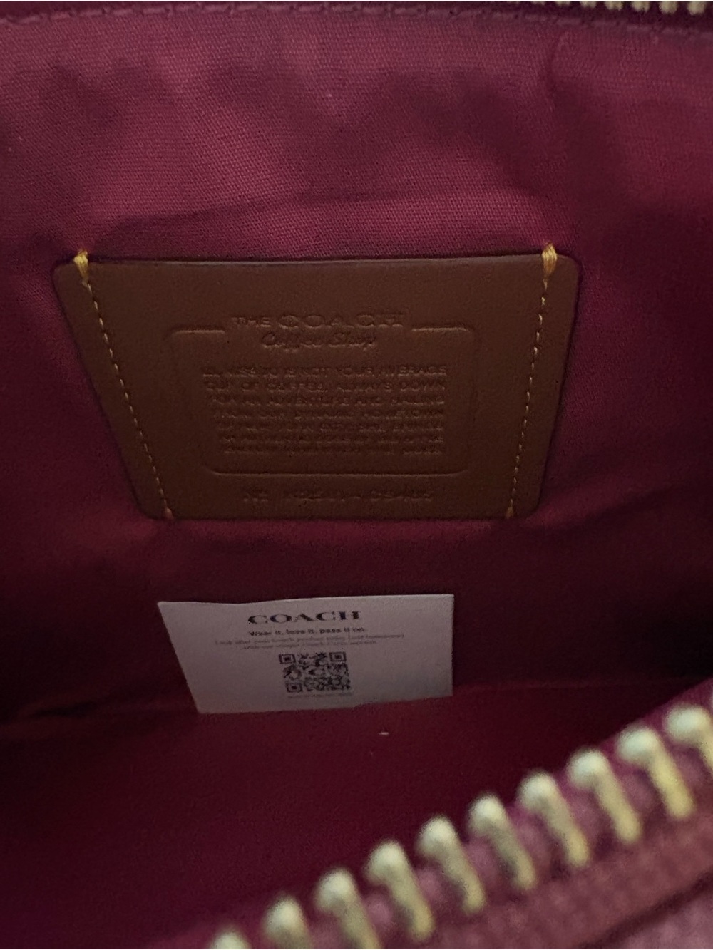 Coach Coffee Shop Turnlock Canvas Leather Pouch NWT Cafe Exclusive - Picture 4 of 4